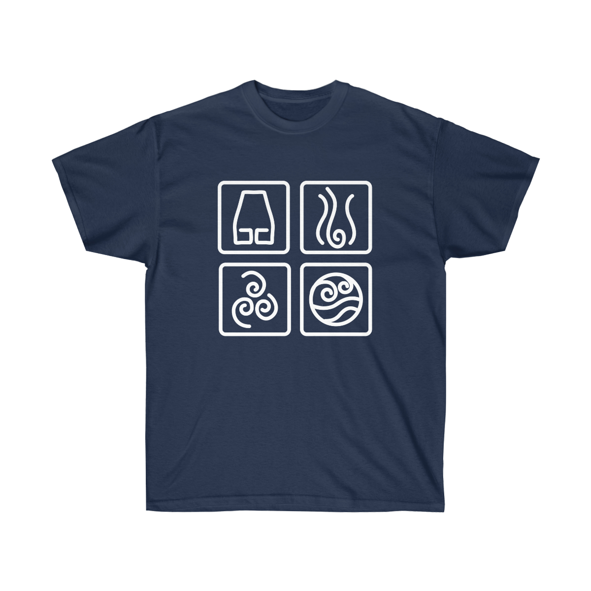 Four Elements - Water Earth Fire Air Classic T-Shirt | ATLA | The Last Airbender | Custom Elements Design | Graphic Tee - Image 13