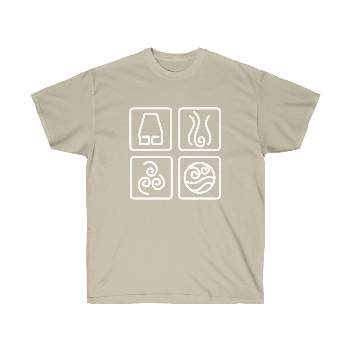 Four Elements - Water Earth Fire Air Classic T-Shirt | ATLA | The Last Airbender | Custom Elements Design | Graphic Tee - Image 3