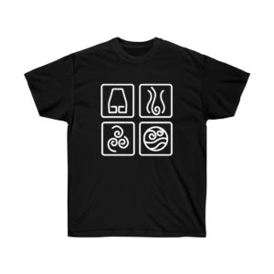Four Elements - Water Earth Fire Air Classic T-Shirt | ATLA | The Last Airbender | Custom Elements Design | Graphic Tee