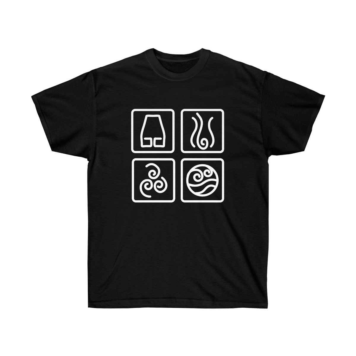 Four Elements - Water Earth Fire Air Classic T-Shirt | ATLA | The Last Airbender | Custom Elements Design | Graphic Tee