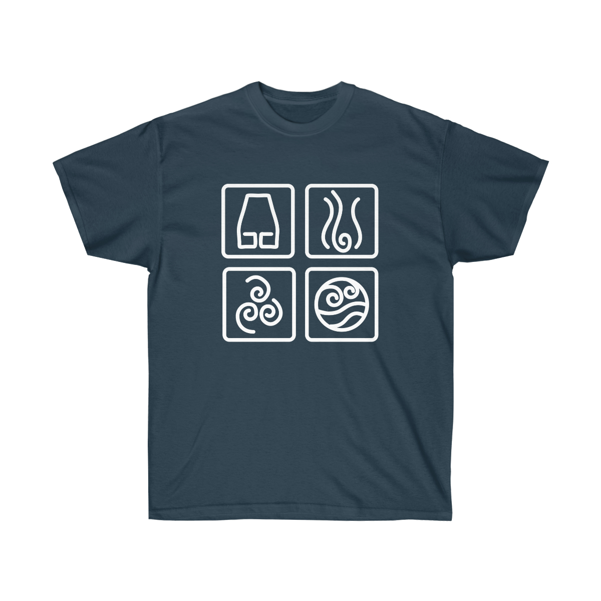 Four Elements - Water Earth Fire Air Classic T-Shirt | ATLA | The Last Airbender | Custom Elements Design | Graphic Tee - Image 12