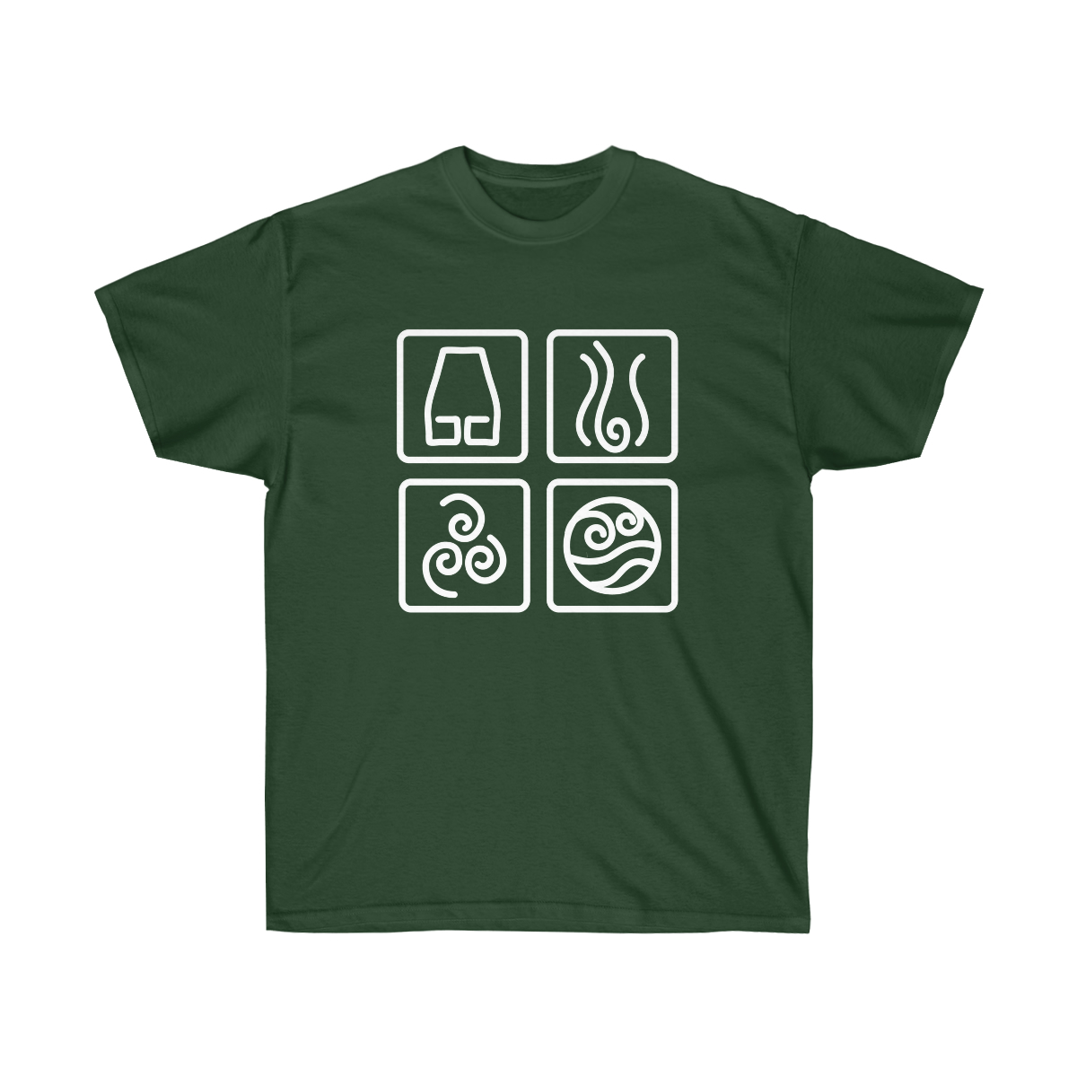 Four Elements - Water Earth Fire Air Classic T-Shirt | ATLA | The Last Airbender | Custom Elements Design | Graphic Tee - Image 7