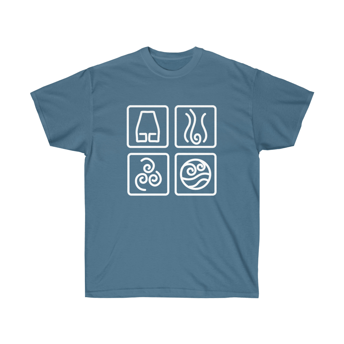 Four Elements - Water Earth Fire Air Classic T-Shirt | ATLA | The Last Airbender | Custom Elements Design | Graphic Tee - Image 9