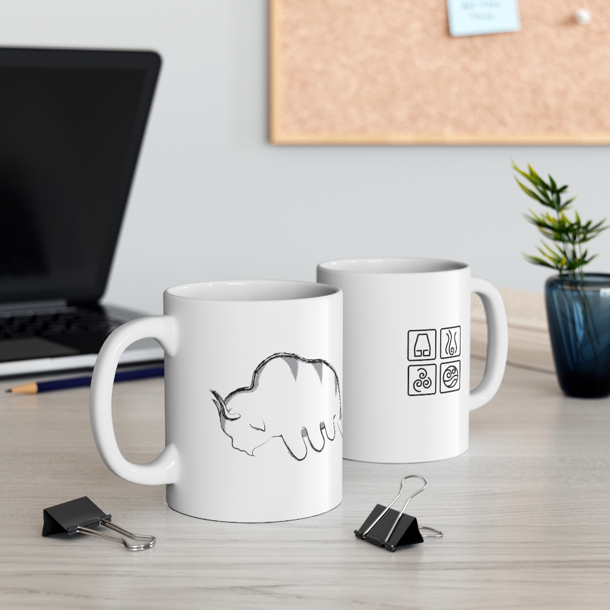 Appa Artwork White Mug | ATLA | The Last Airbender | Stylized Appa Design - Image 5