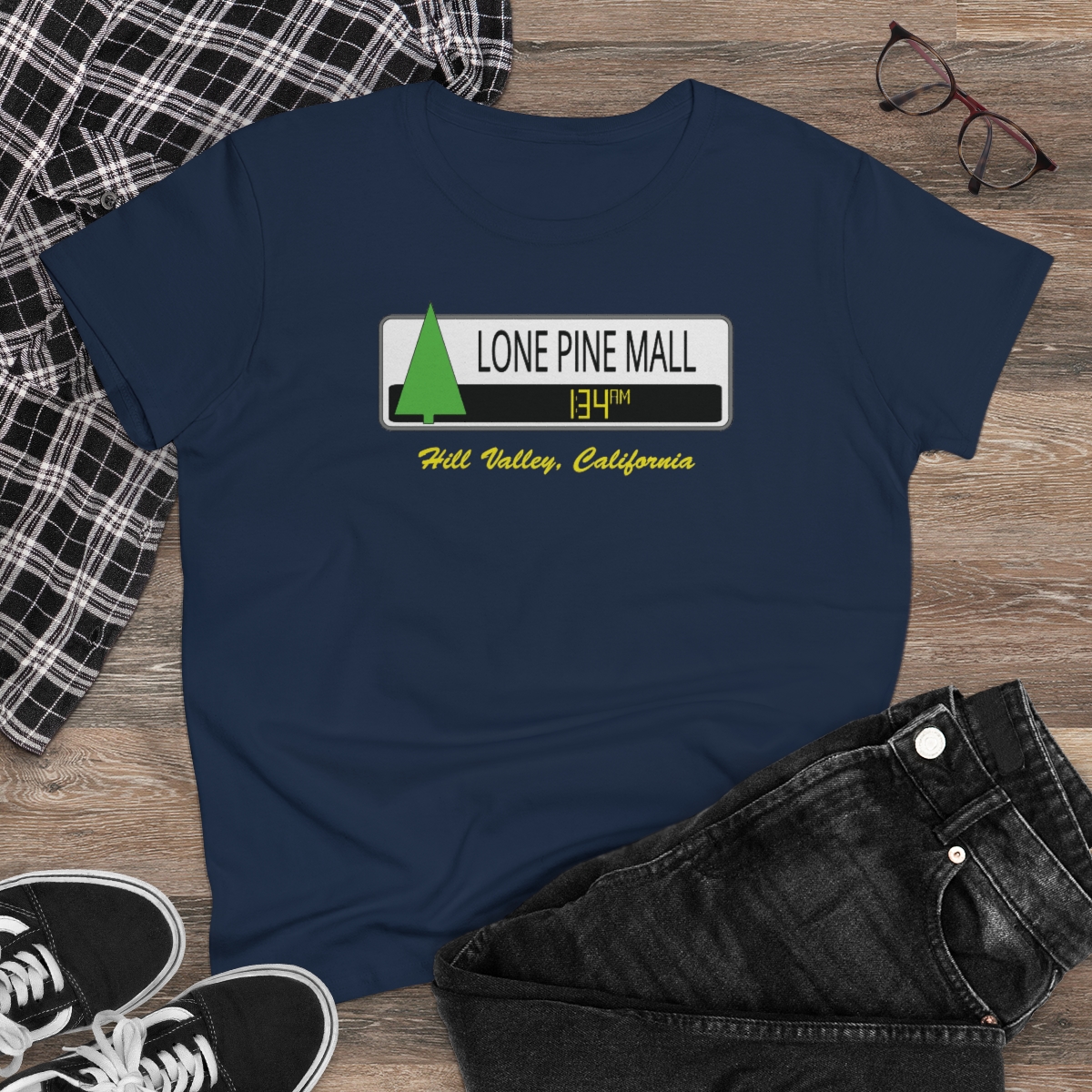 Lone Pines Mall Women's T-Shirt | Back To The Future | Graphic Tee - Image 4