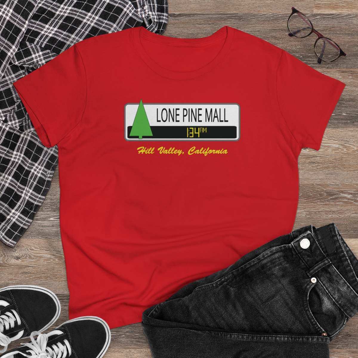 Lone Pines Mall Women's T-Shirt | Back To The Future | Graphic Tee - Image 14