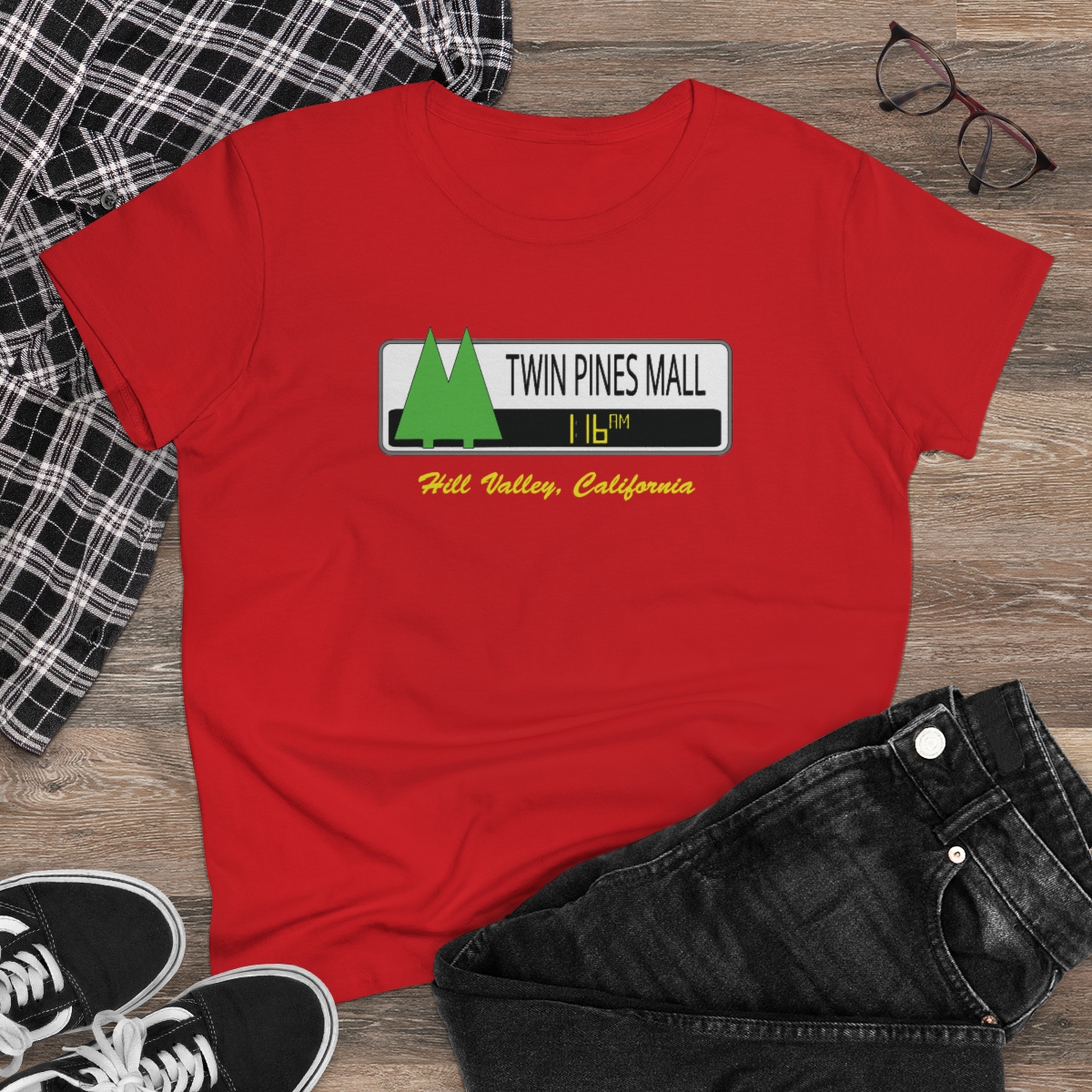 Twin Pines Mall Women's T-Shirt | Back To The Future | Graphic Tee - Image 14