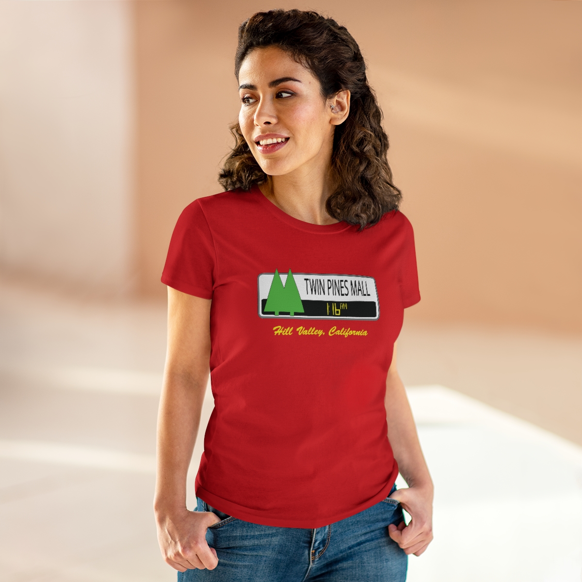 Twin Pines Mall Women's T-Shirt | Back To The Future | Graphic Tee - Image 15